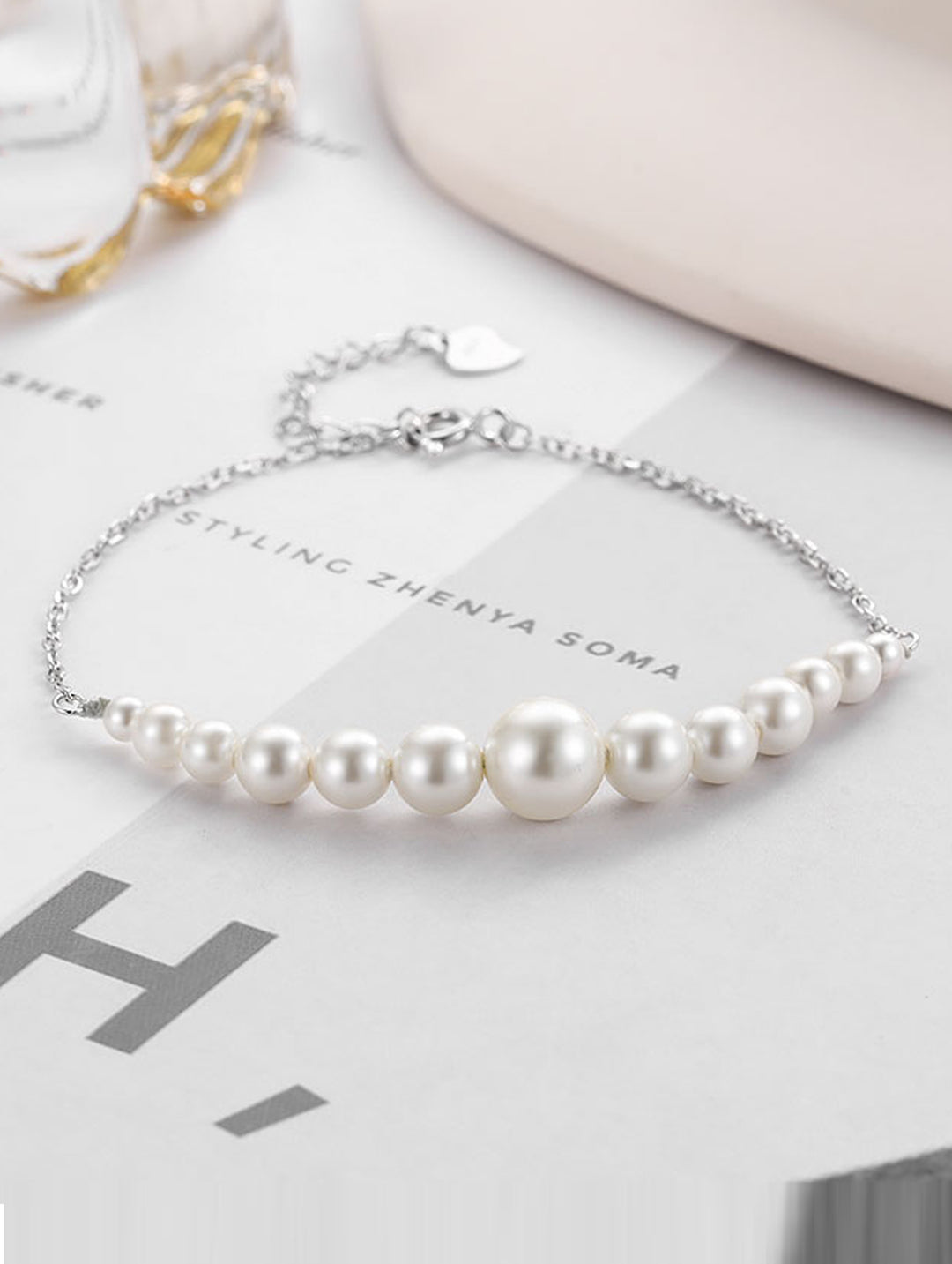Silver Pearl Bracelet