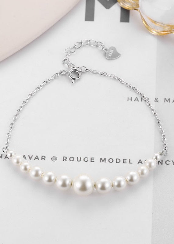 Silver Pearl Bracelet