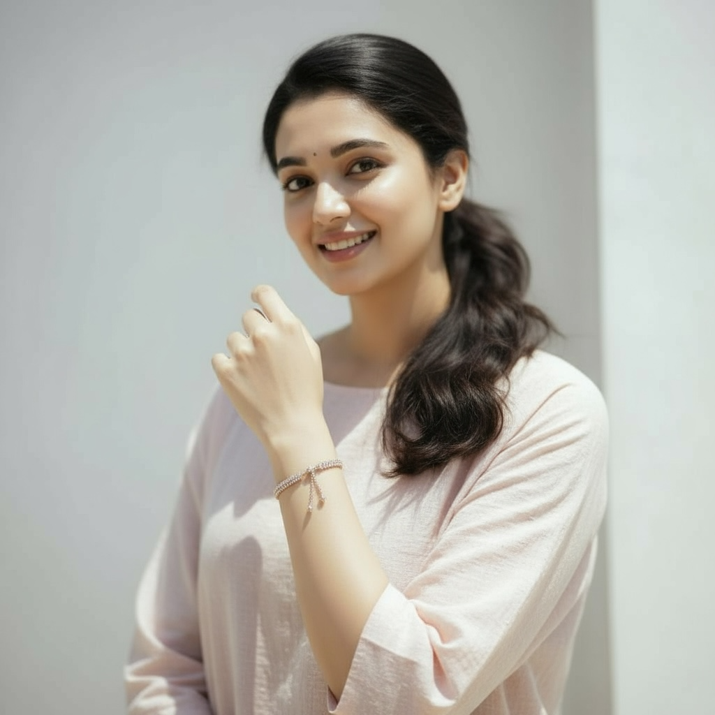 Silver & Rosegold Sparkling Bracelet