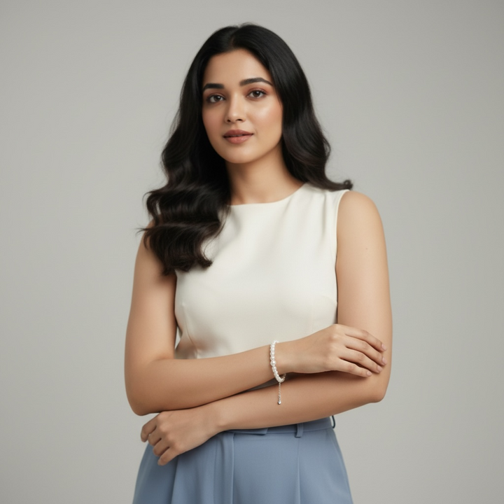 Silver Pearl Bracelet