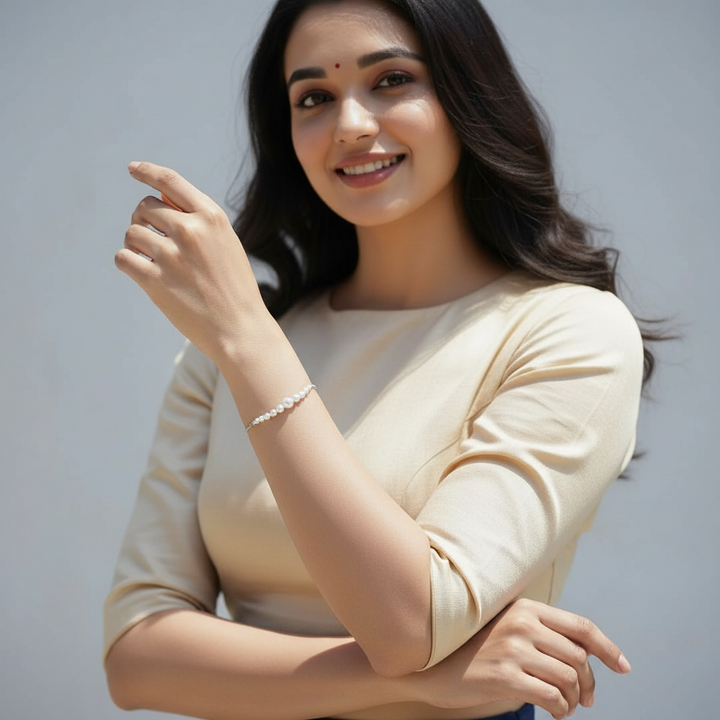 Silver Pearl Bracelet