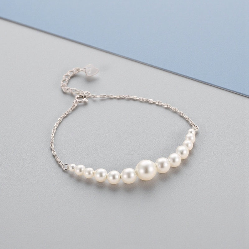 Silver Pearl Bracelet