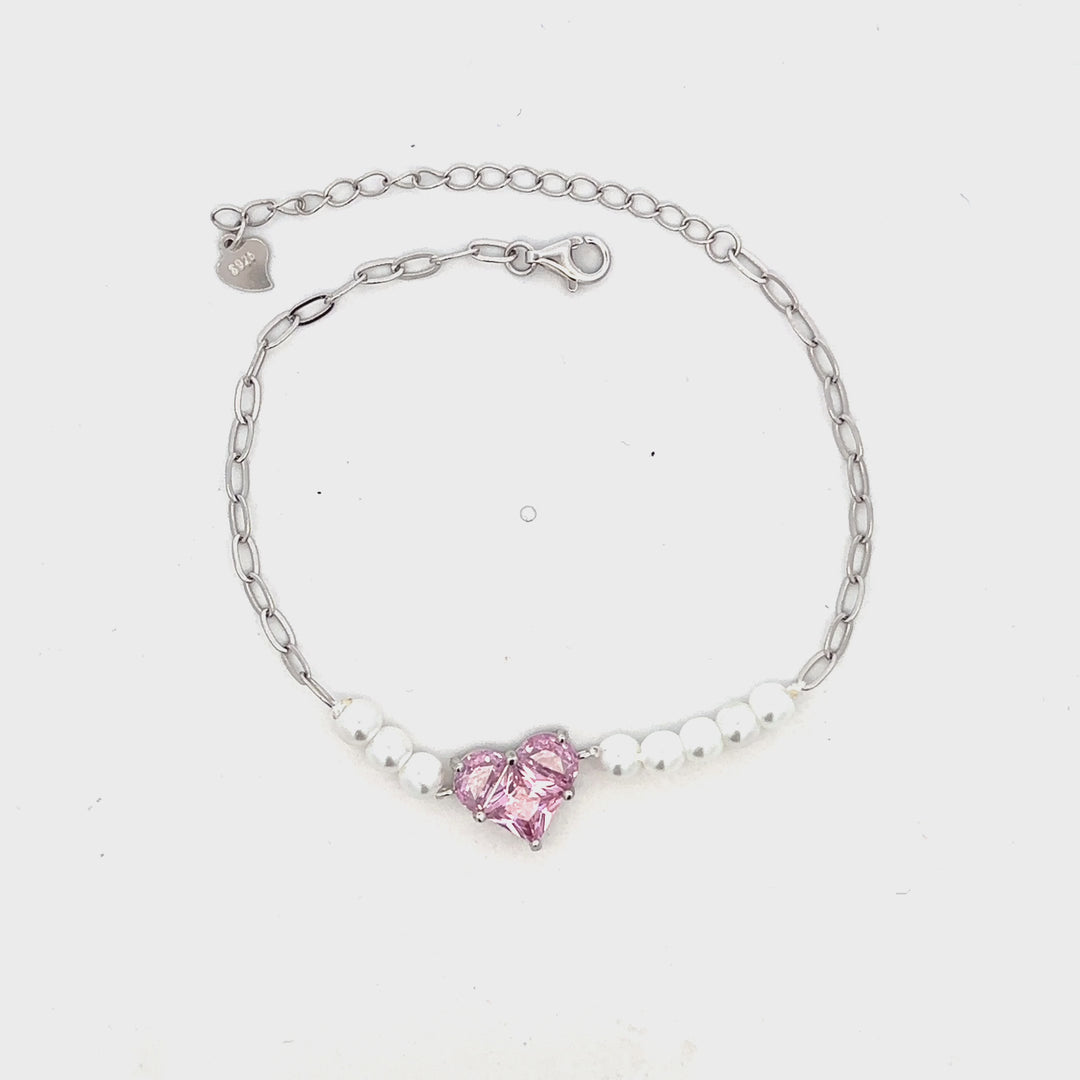Pink Heart Bracelet