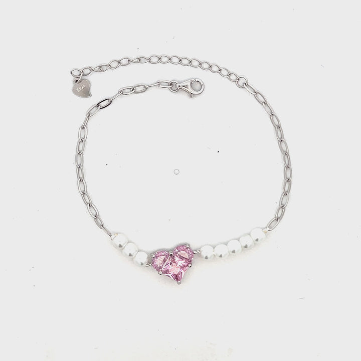 Pink Heart Bracelet