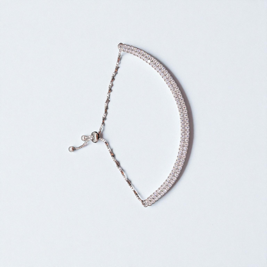 Double Layer Silver Bracelet