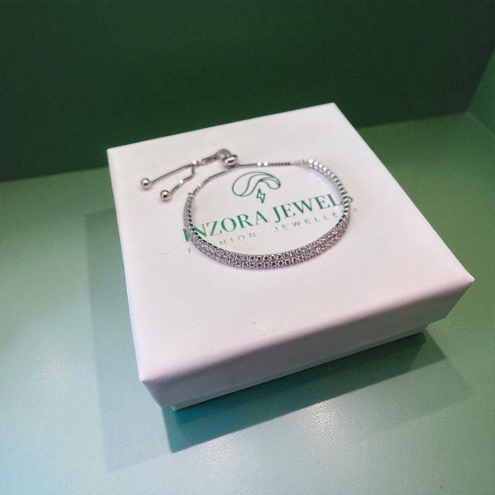 Double Layer Silver Bracelet