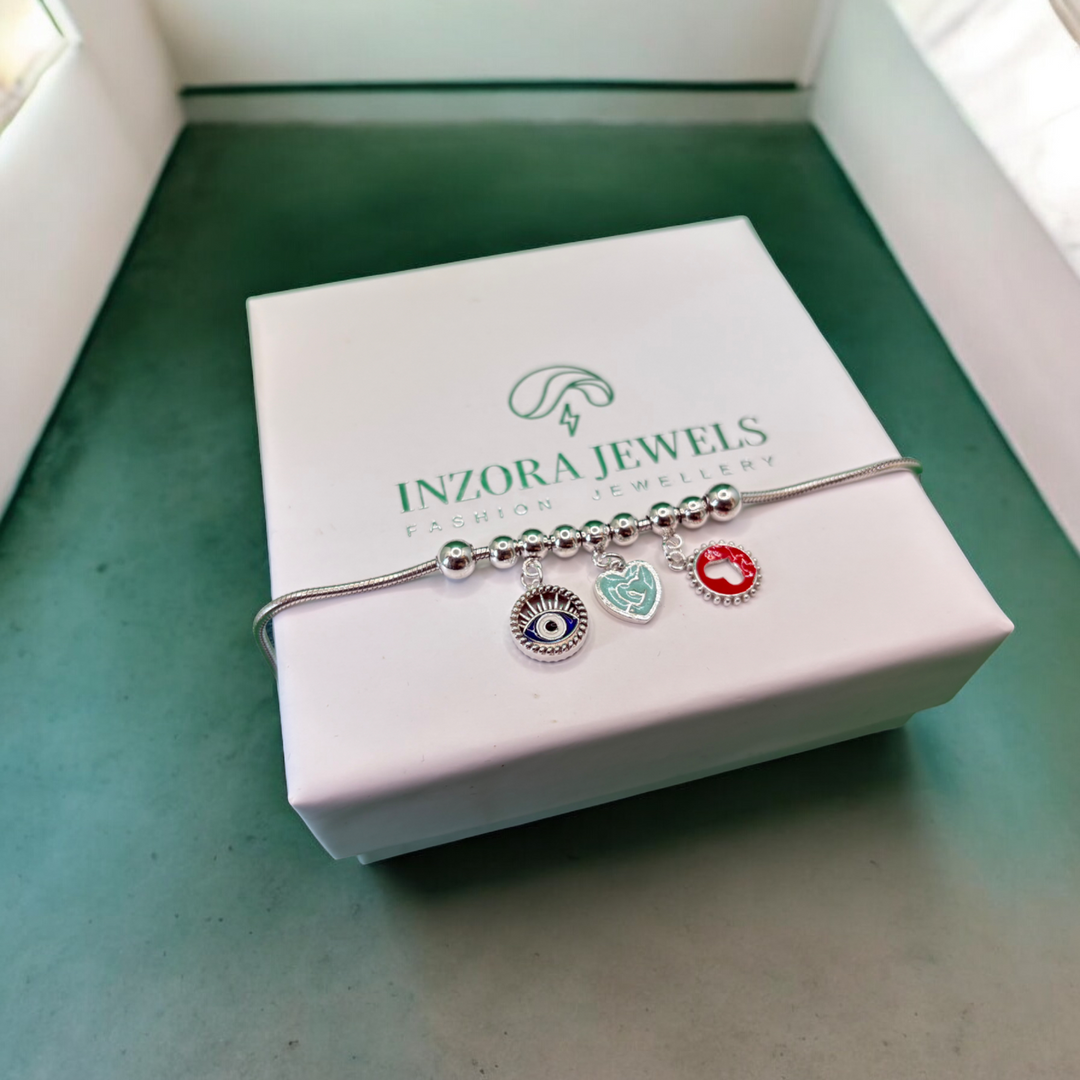 Evil Eye Heart Bracelet