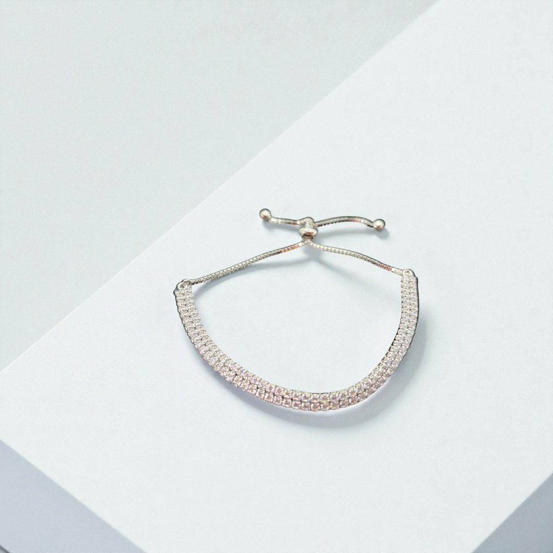 Double Layer Silver Bracelet