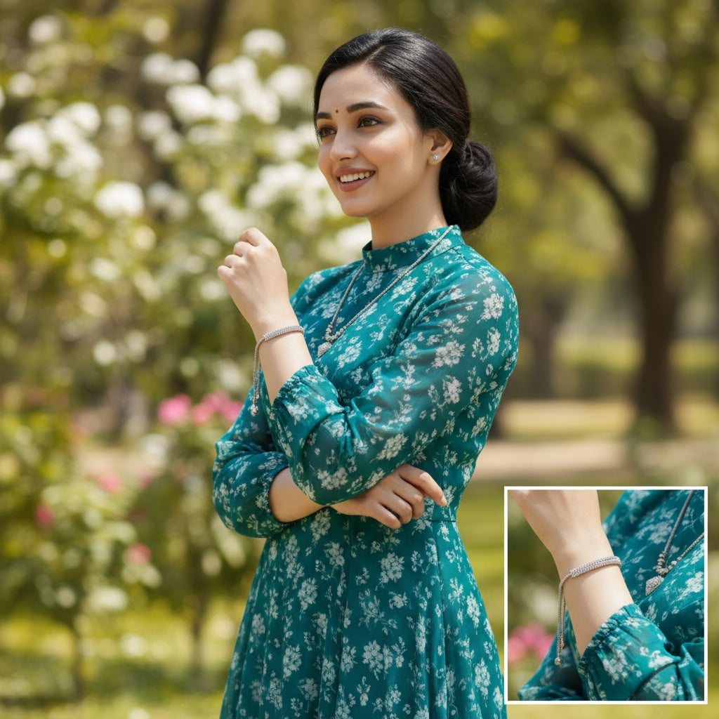 Double Layer Silver Bracelet