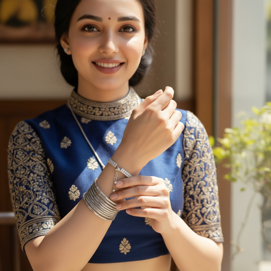 Double Layer Silver Bracelet